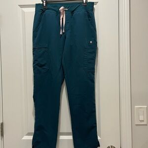 Figs Caribbean Blue Skinny Scrub Pants